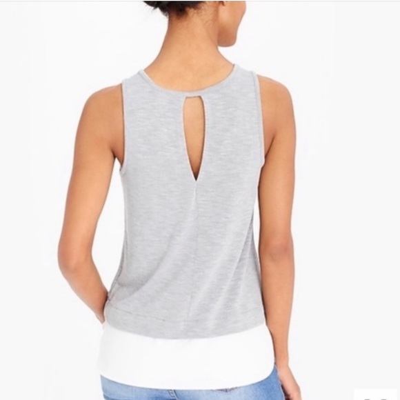 J. Crew Drapey Tank with Key-
hole Back  Hem - Picture 4 of 8